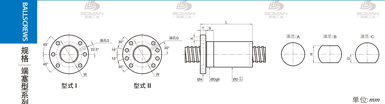 PMI FSDC2808 PMI转造级滚珠丝杠型号说明
